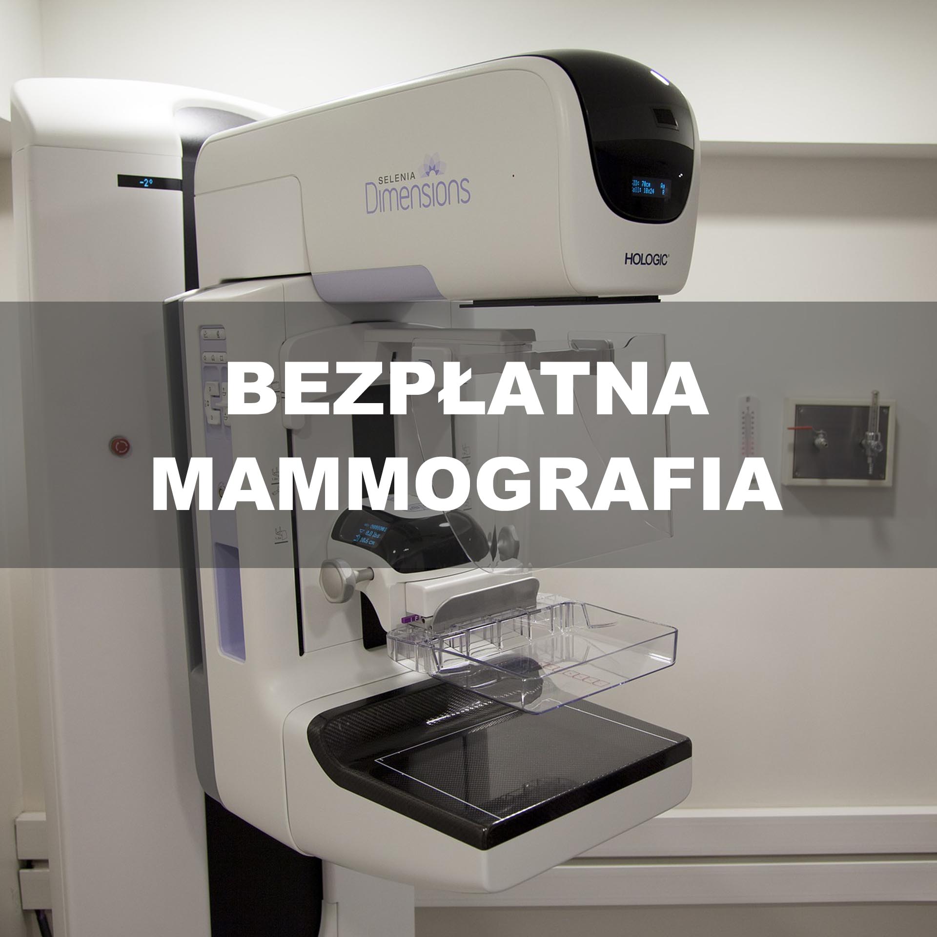 Bezpłatna mammografia - napis