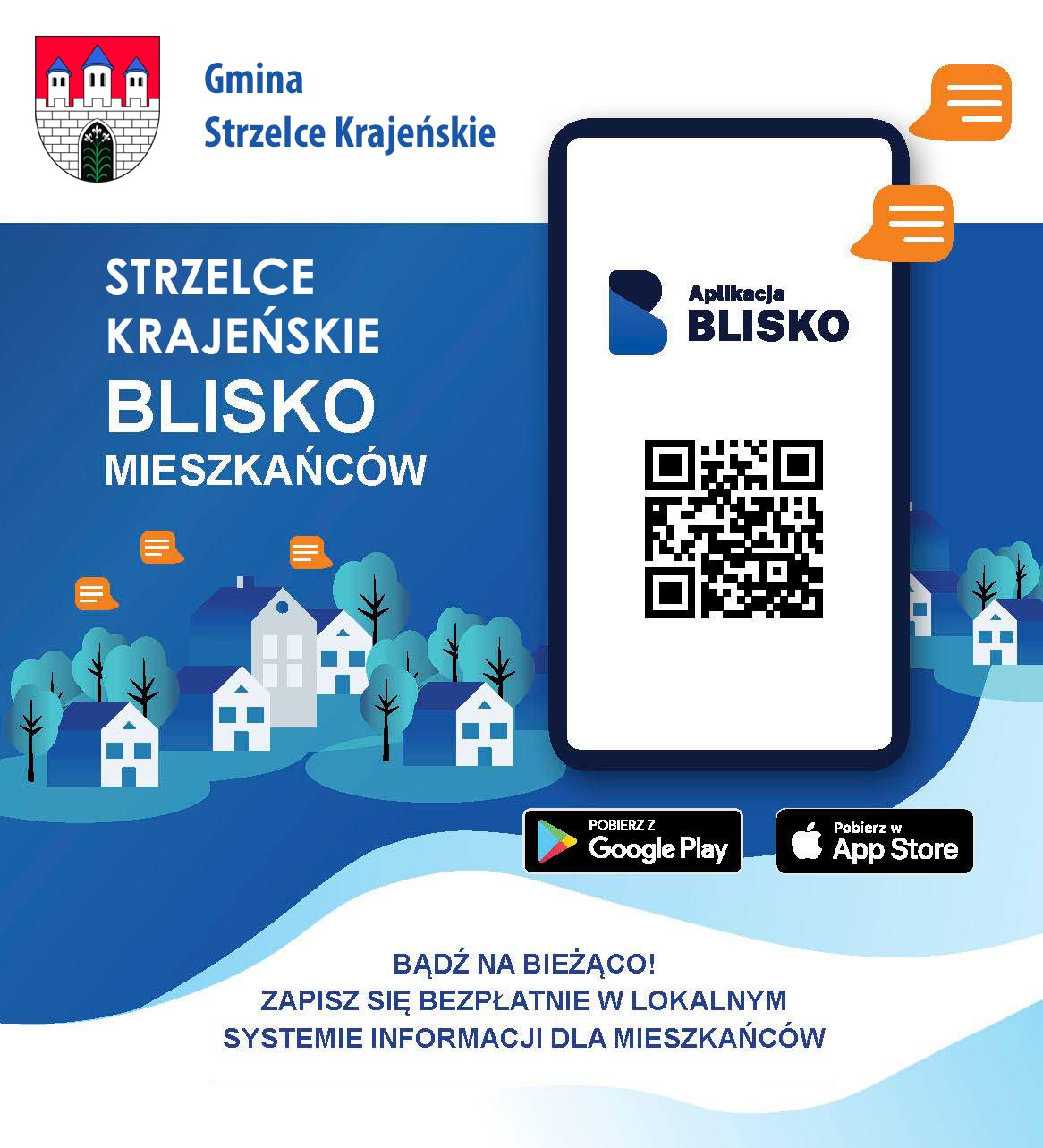 Grafika przedstawia kod QR z linkiem do pobrania aplikacji