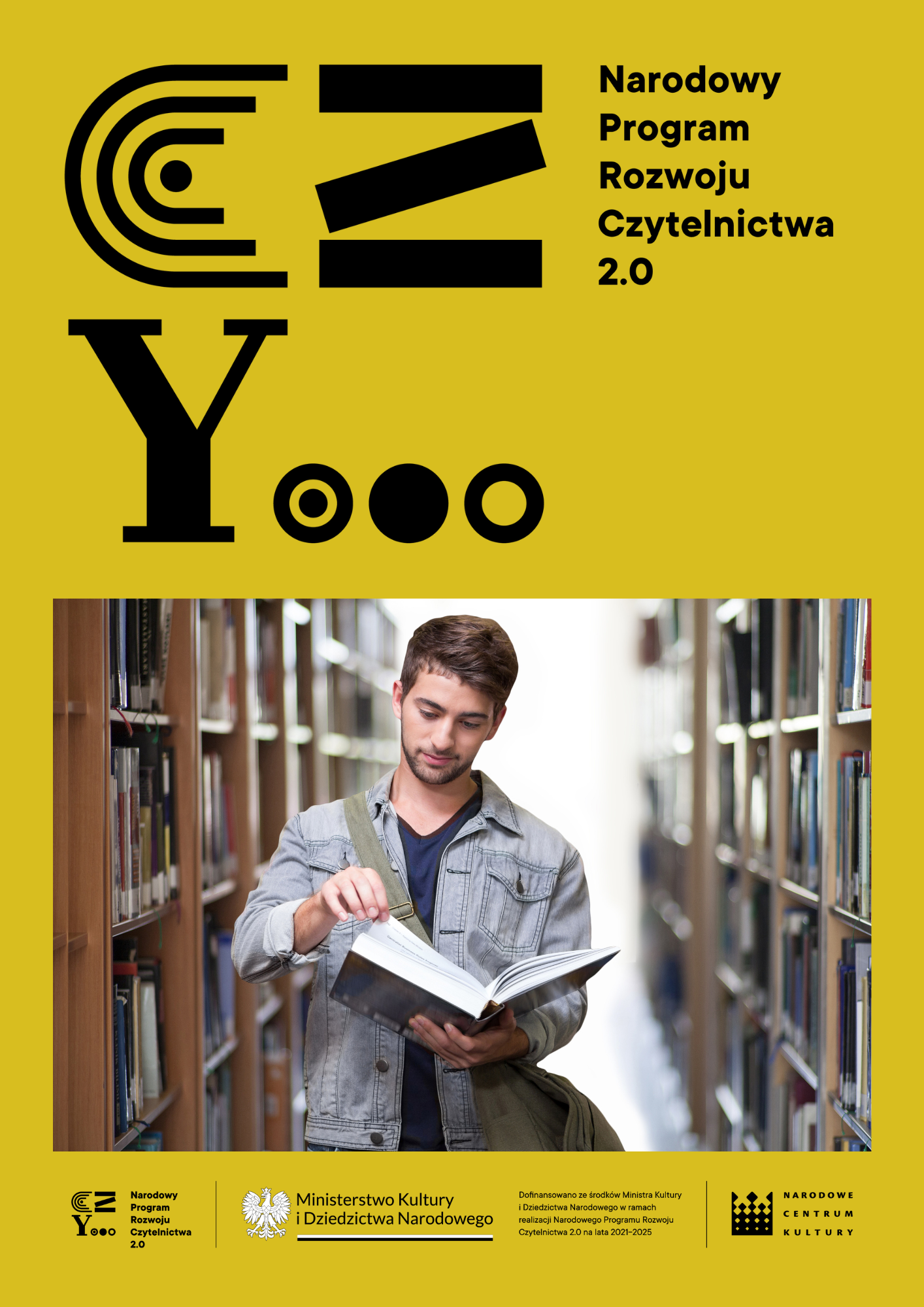 Grafika zawiera mężczyznę czytającego książkę.
