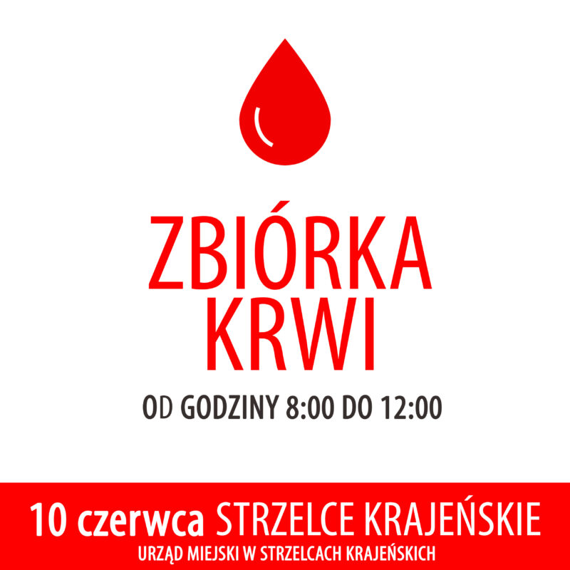Napis "zbiórka krwi"