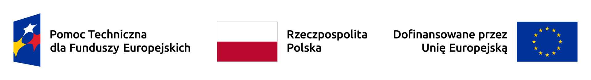 Logotypy związane z programem. Flaga Polski i Unii Europejskiej